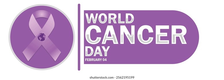 World Cancer day. February 04. Suitable for greeting card, poster and banner. Vector illustration.