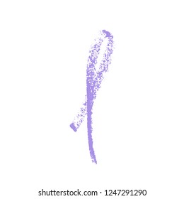 World Cancer Day, February 4. Hand drawn lavender ribbon. Vector illustrations.