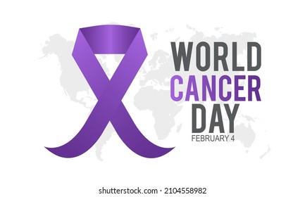 World Cancer Day, February 4. Vector template Design for banner, card, poster, background.
