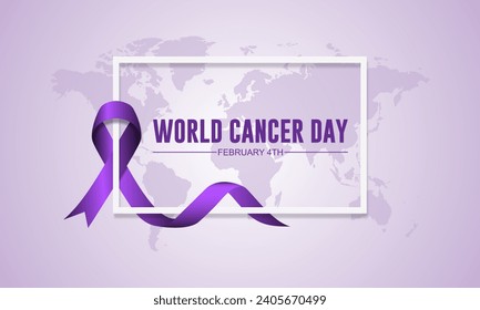 World Cancer Day February 4 Background Vector Illustration