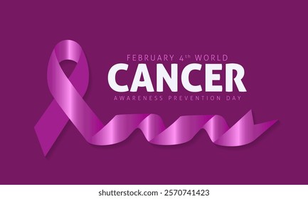World Cancer Day, February 4. Healthcare and medical concept Vector illustration