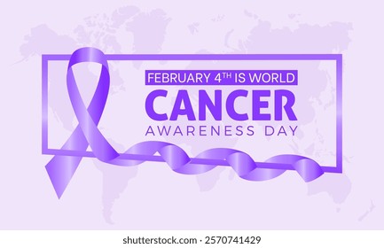 World Cancer Day, February 4. Healthcare and medical concept Vector illustration