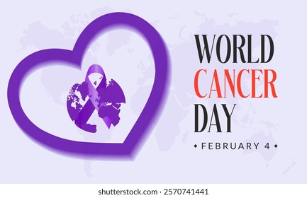 World Cancer Day, February 4. Healthcare and medical concept Vector illustration