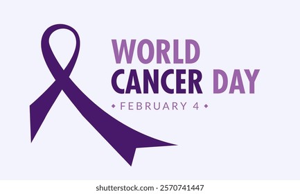 World Cancer Day, February 4. Healthcare and medical concept Vector illustration