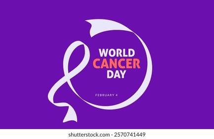 World Cancer Day, February 4. Healthcare and medical concept Vector illustration