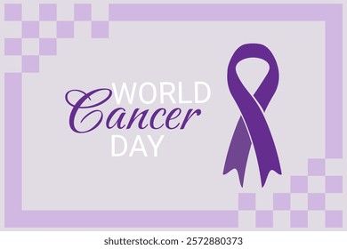 World Cancer Day, February 4. Banner design. Vector illustration.