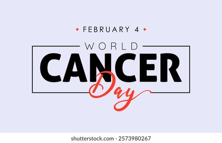 World Cancer Day, February 4. Healthcare and medical concept Vector illustration