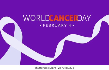 World Cancer Day, February 4. Healthcare and medical concept Vector illustration