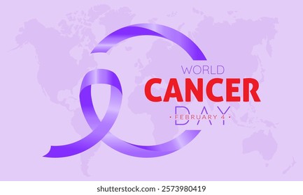World Cancer Day, February 4. Healthcare and medical concept Vector illustration