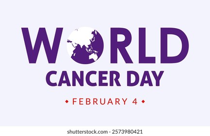 World Cancer Day, February 4. Healthcare and medical concept Vector illustration