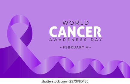 World Cancer Day, February 4. Healthcare and medical concept Vector illustration