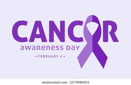World Cancer Day, February 4. Healthcare and medical concept Vector illustration