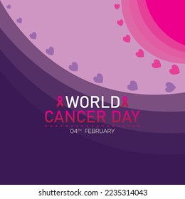 World Cancer Day February 4th concept poster Vector illustration.