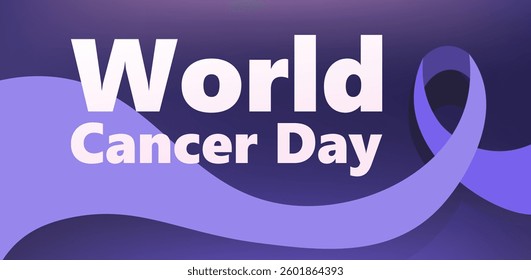 World Cancer Day. Illustration for  banner, poster, flyer, brochure, presentation, social media, template web and mobile application development. Vector Not AI generated