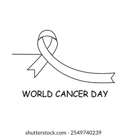 World cancer day illustration elements vector color line art