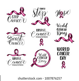 World Cancer Day lettering