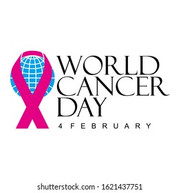 World cancer day logo vector template for another media