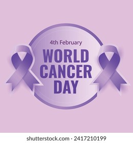 World Cancer day is observed every year on February 4, to raise awareness of cancer and to encourage its prevention, detection, and treatment. Vector illustration