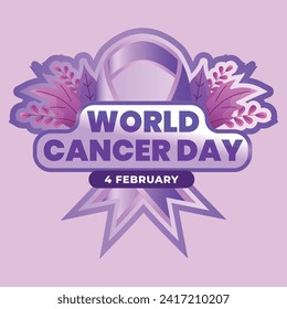 World Cancer day is observed every year on February 4, to raise awareness of cancer and to encourage its prevention, detection, and treatment. Vector illustration