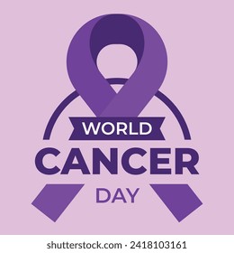 World Cancer day is observed every year on February 4, to raise awareness of cancer and to encourage its prevention, detection, and treatment. Vector illustration