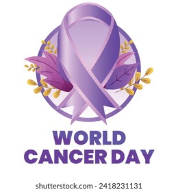 World Cancer day is observed every year on February 4, to raise awareness of cancer and to encourage its prevention, detection, and treatment. Vector illustration