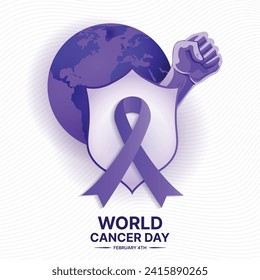 world cancer day poster, cancer awareness banner, fight against cancer vector
