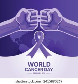 world cancer day poster, cancer awareness banner, fight against cancer vector
