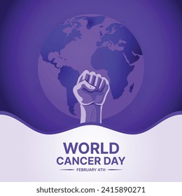 world cancer day poster, cancer awareness banner, fight against cancer vector
