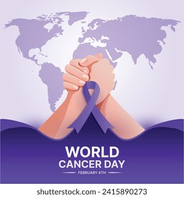 world cancer day poster, cancer awareness banner, fight against cancer vector
