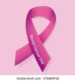 World Cancer Day ribbon