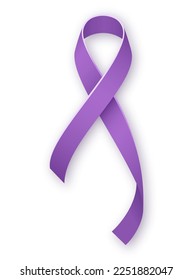 World Cancer Day ribbon isolated on white background. Vector illustration
