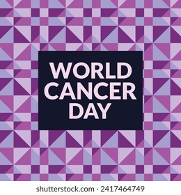 world cancer day social media vector background design. international celebration on 24th february.
