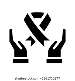 world cancer day solid icon illustration vector graphic