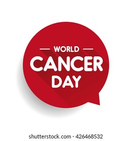 World Cancer Day Speech bubble