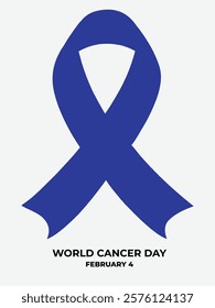 World cancer day symbol 4 February ribbon vector image