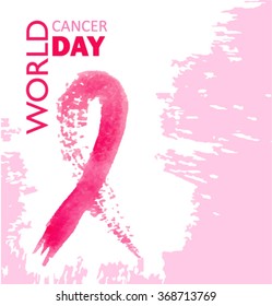World cancer day. Vector.