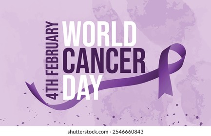 World Cancer Day Vector Illustration , Cancer protection concept. Colorful cancer awareness ribbon design.