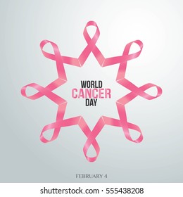 World Cancer Day Vector Illustration. Suitable for Greeting Card, Poster and Banner