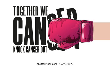 World cancer day vector poster illustration