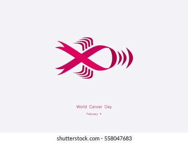 World Cancer Day vector. Stylized illustration of Cancer. Abstract graphic Cancer. Important day