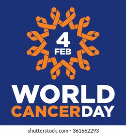 World cancer day vector template