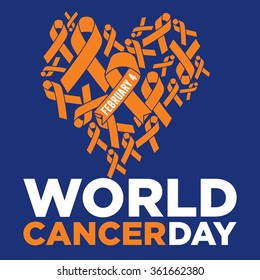 World cancer day vector template