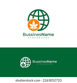 World Cannabis logo vector template. Creative Cannabis logo design concepts