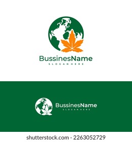 World Cannabis logo vector template. Creative Cannabis logo design concepts