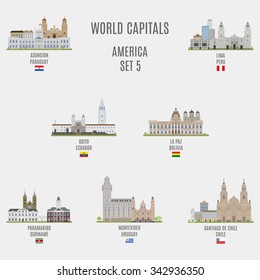 World capitals. Famous Places of American cities