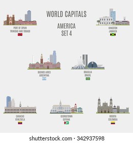 World capitals. Famous Places of American cities