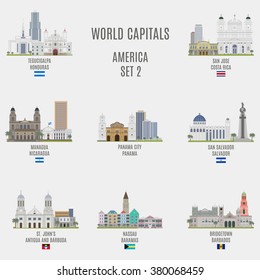 World capitals. Famous Places of American cities