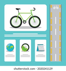 world car free day cards set