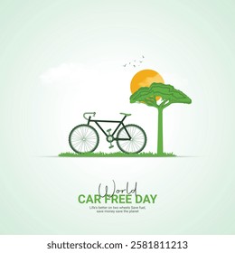 World Car Free Day creative ads design