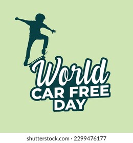 World car free day design 